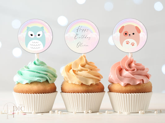 Squishmallows Cupcake Toppers
